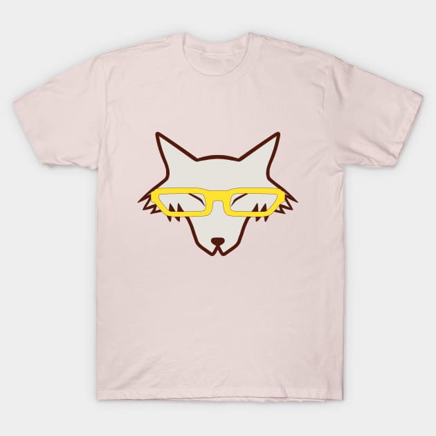 Wolf In Glasses T-Shirt by AislingKiera